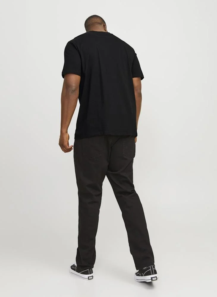 JACK & JONES Casual Crew Neck Regular Fit Plus size T-Shirt